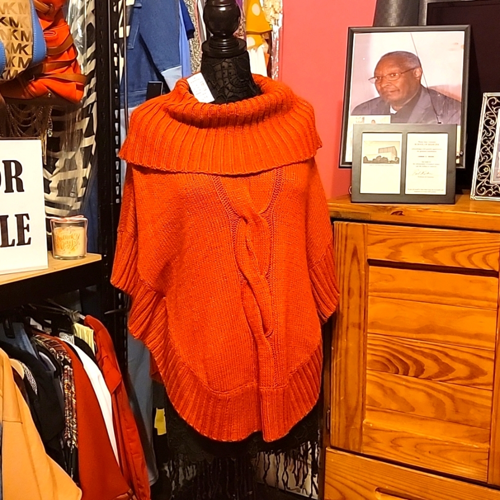 Dress Barn Womens Orange 🍊 Poncho